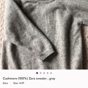 Zara Soft Gray Cashmere Sweater